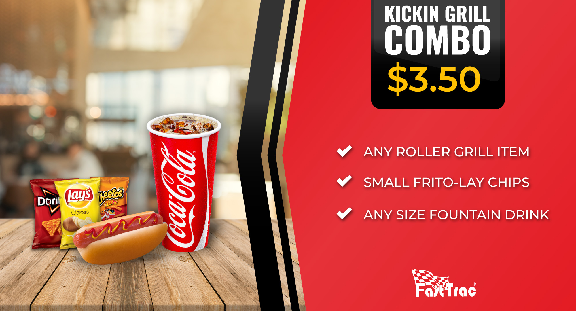 Kickin Grill Combo for $3.50